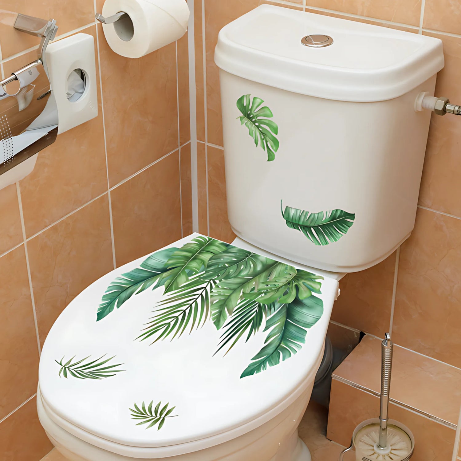 Nature-inspired bathroom sticker