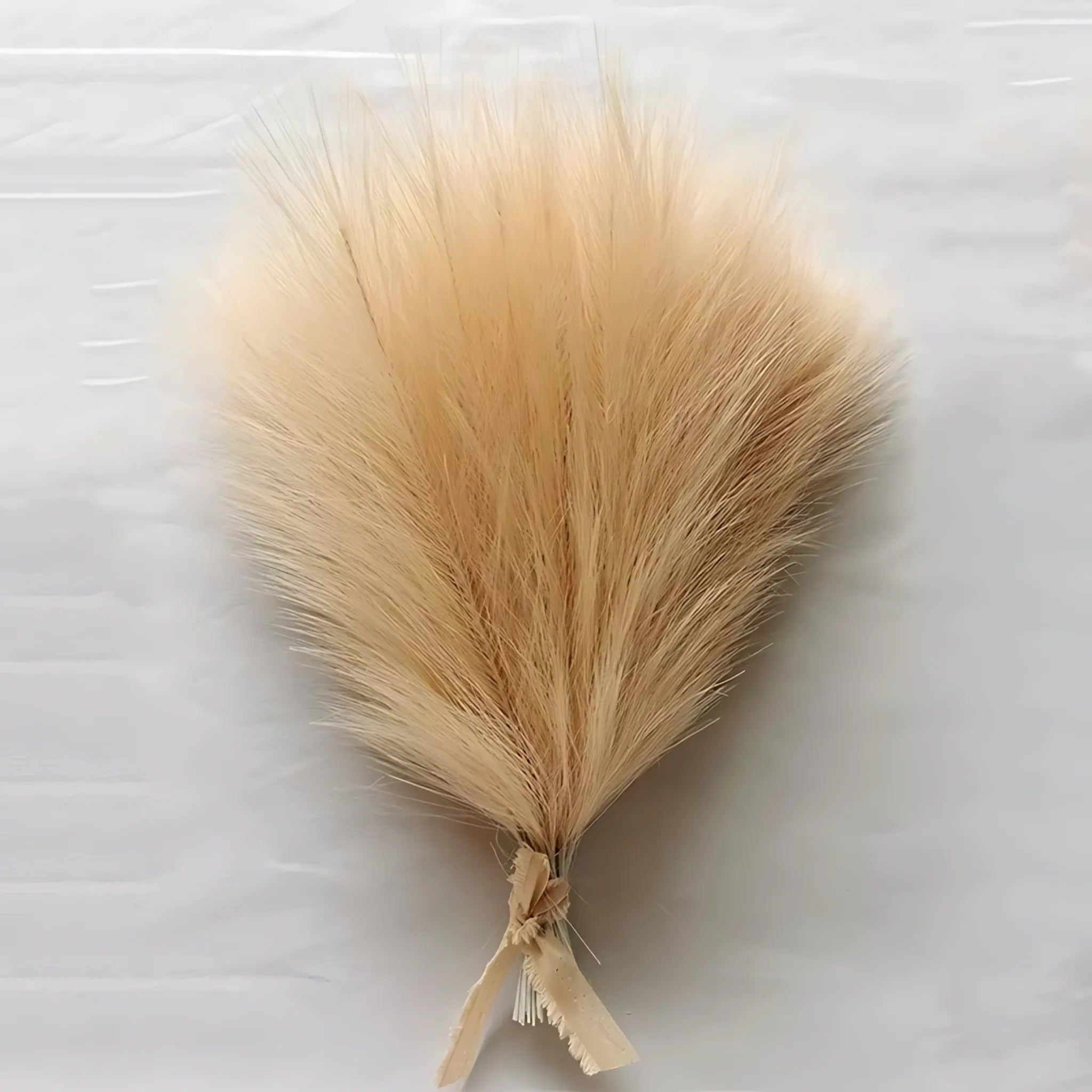 Decorative faux pampas plumes