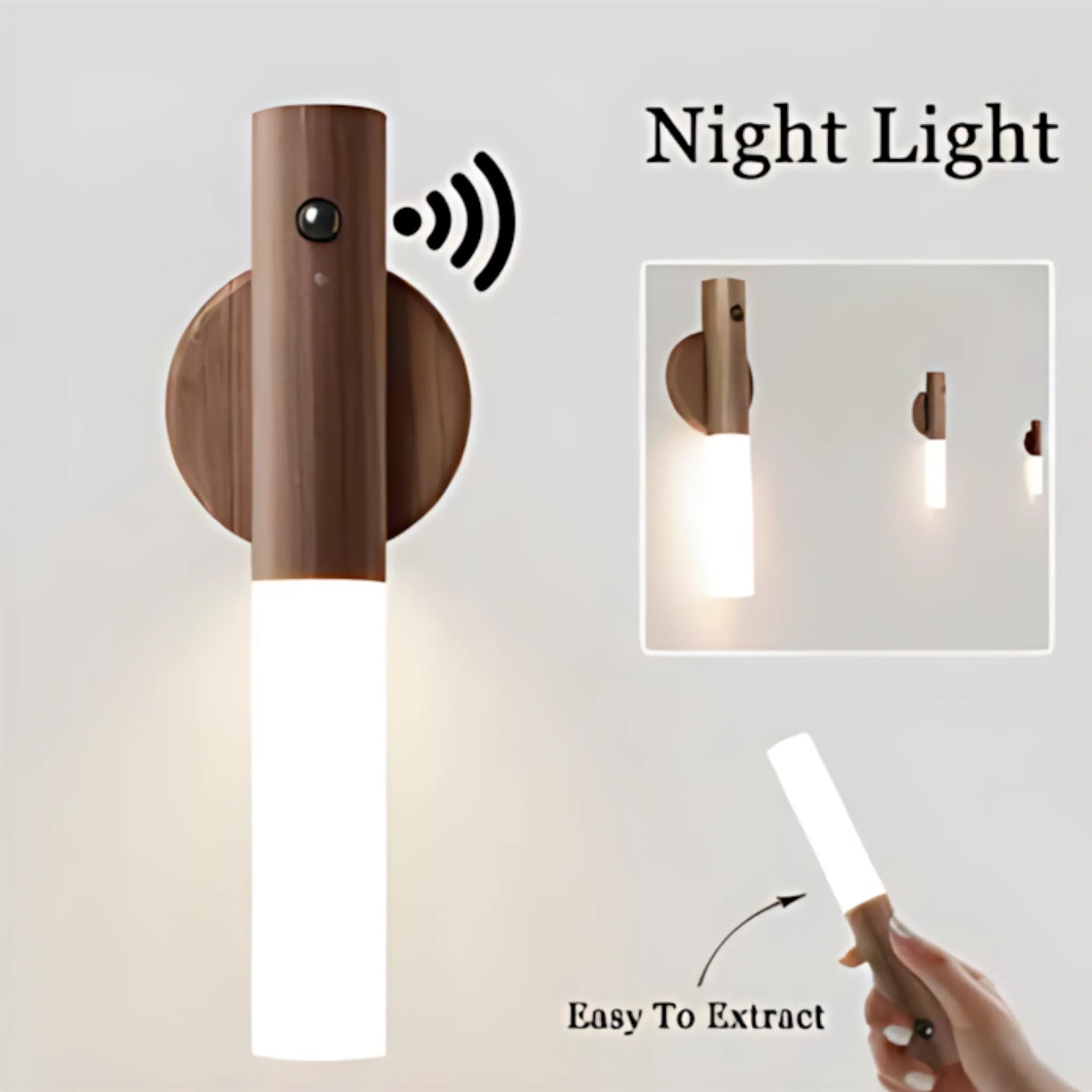 Wooden bedside light