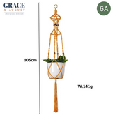 yellow macrame hanger
