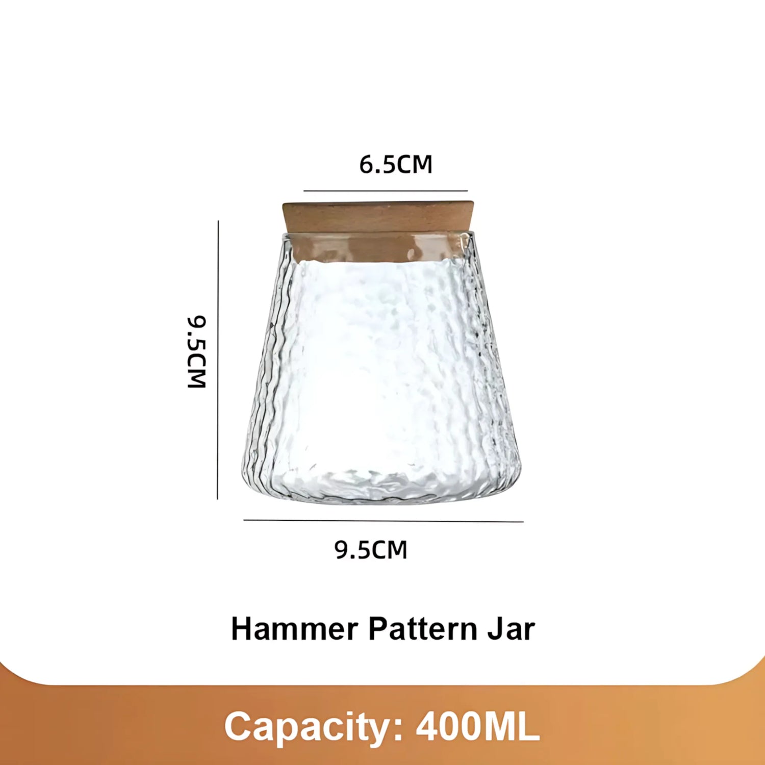 Clear glass vase for flowers