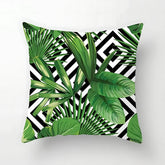 indoor plant themed pillow cover