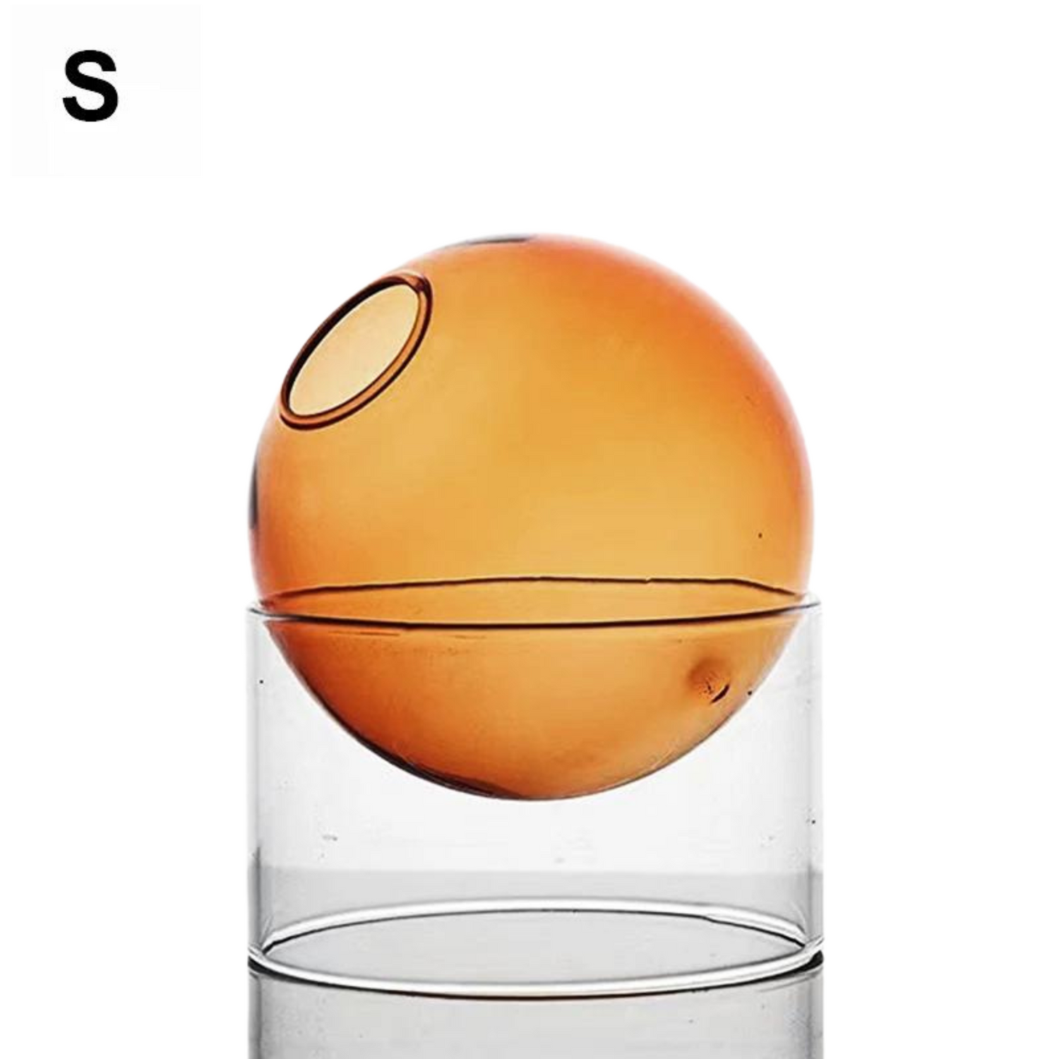 modern glass orange vase