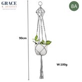 macrame hanger grey