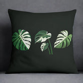 Leaf print throw pillow