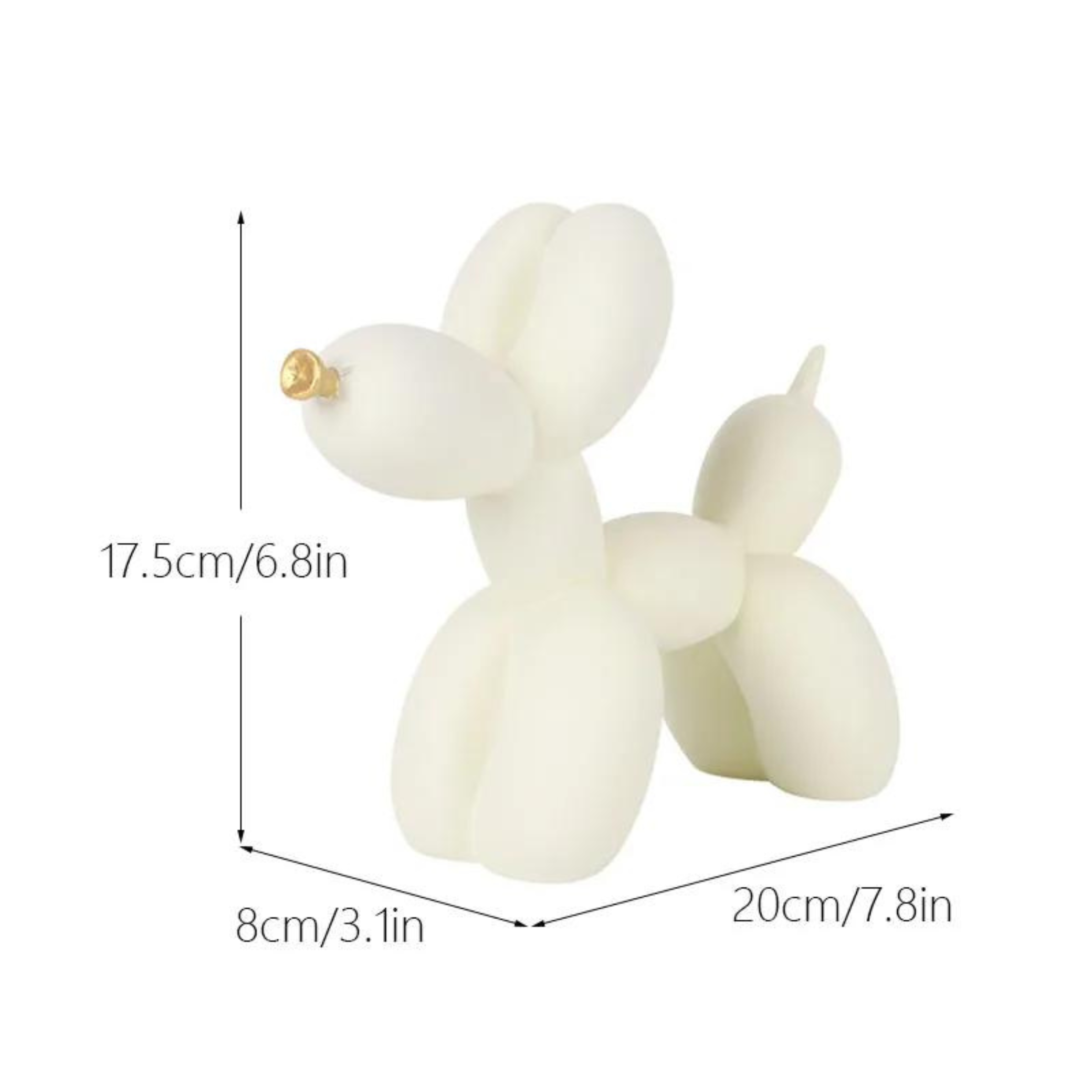 balloon art white dog