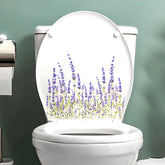 Green leaf toilet decal