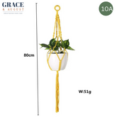 yellow macrame plant hanger