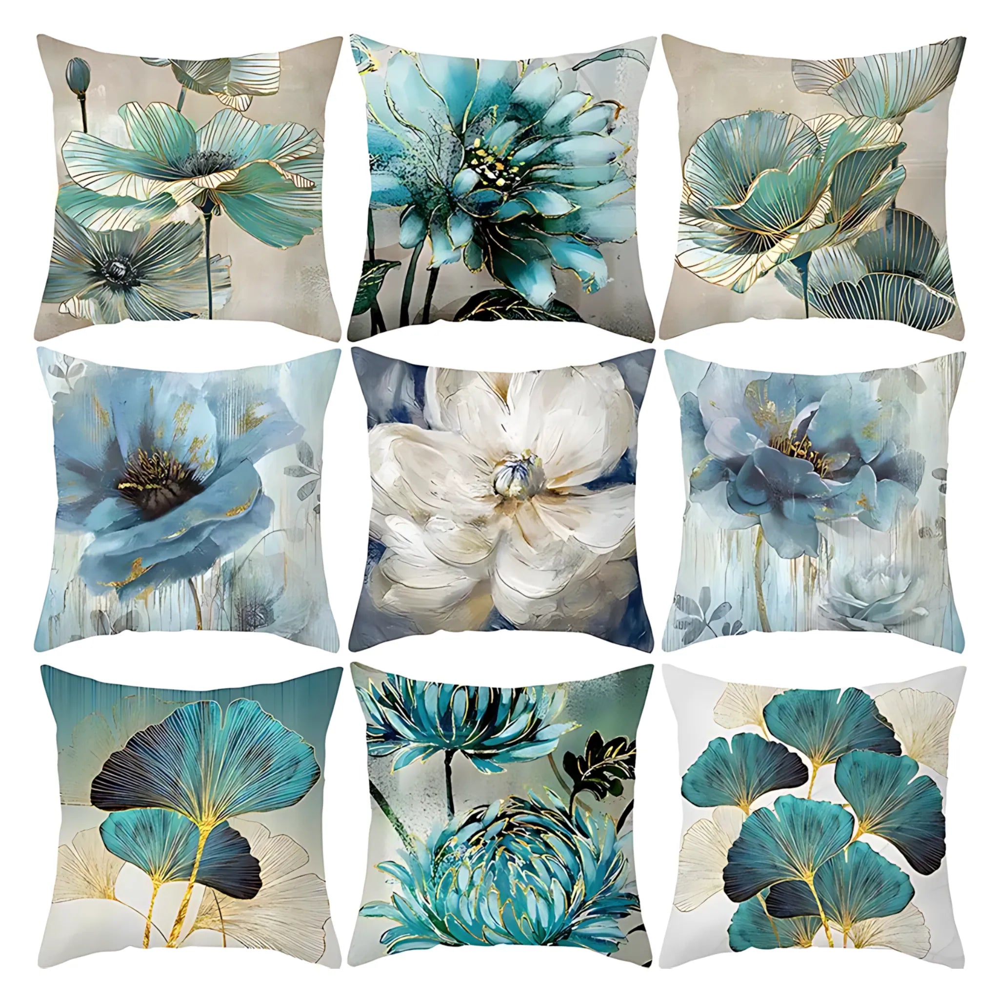 Ginkgo leaf cushion cover