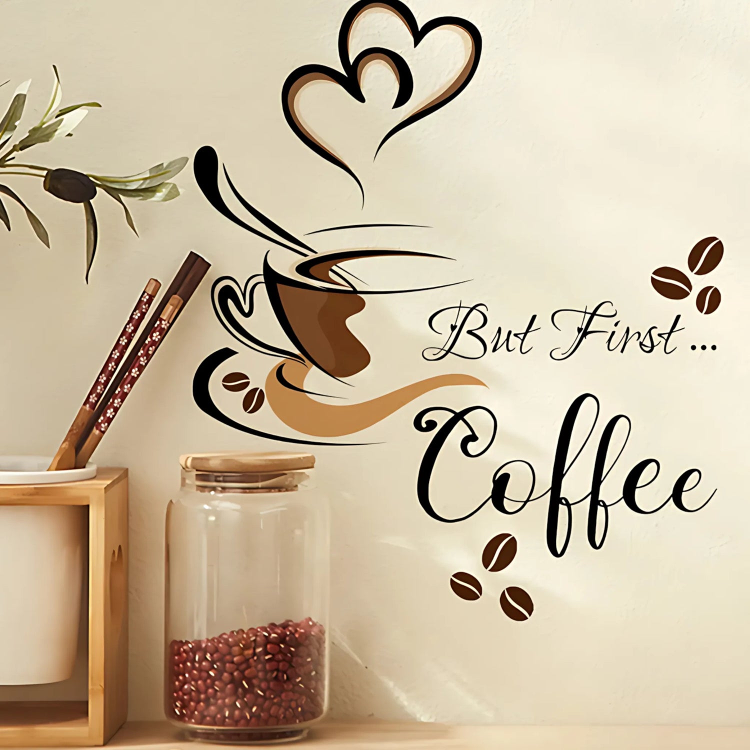 Coffee cup wall stickers