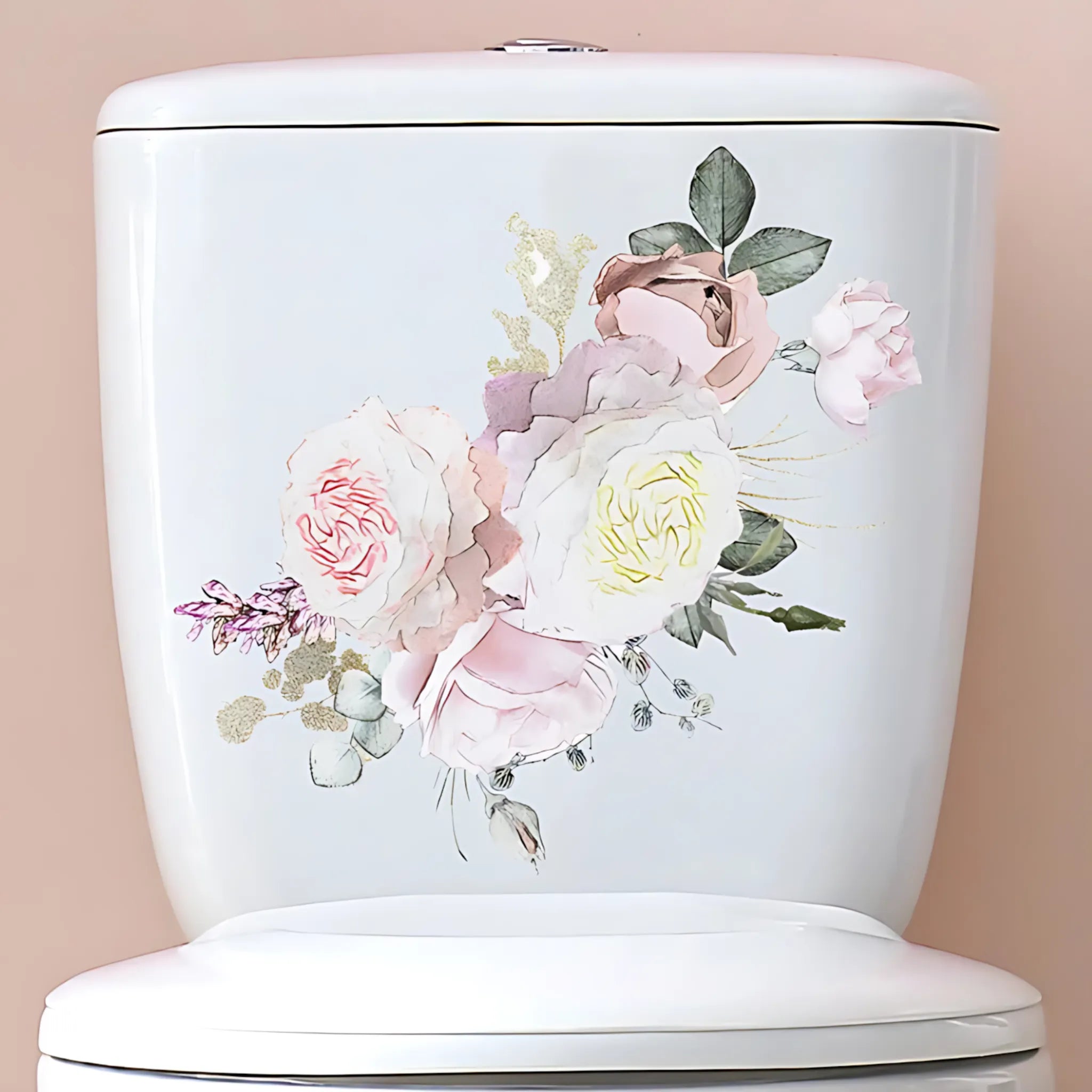 Washable toilet seat sticker