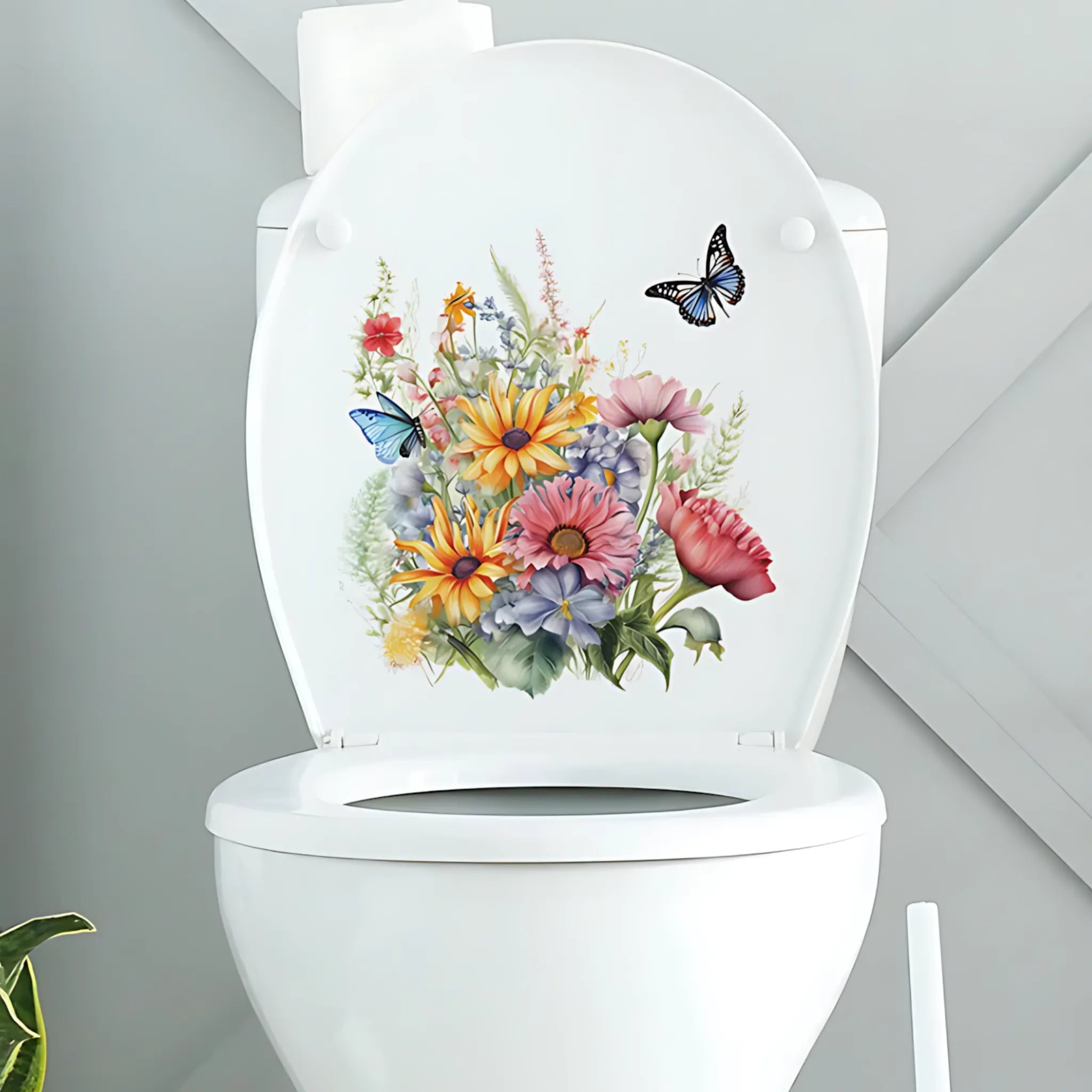 Stylish toilet decoration
