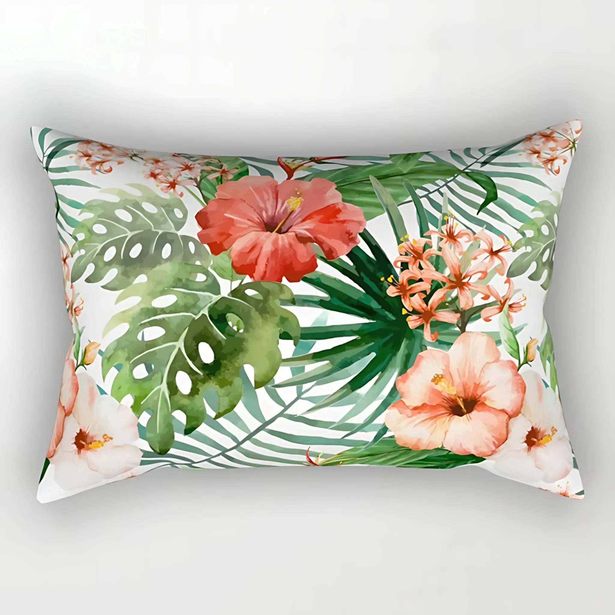comfy tropical throw pillow