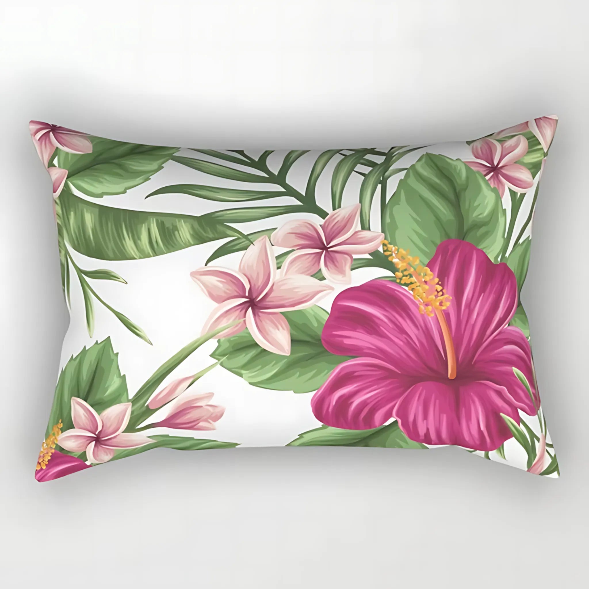 botanical print travel pillow