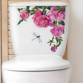 Leaf design toilet sticker