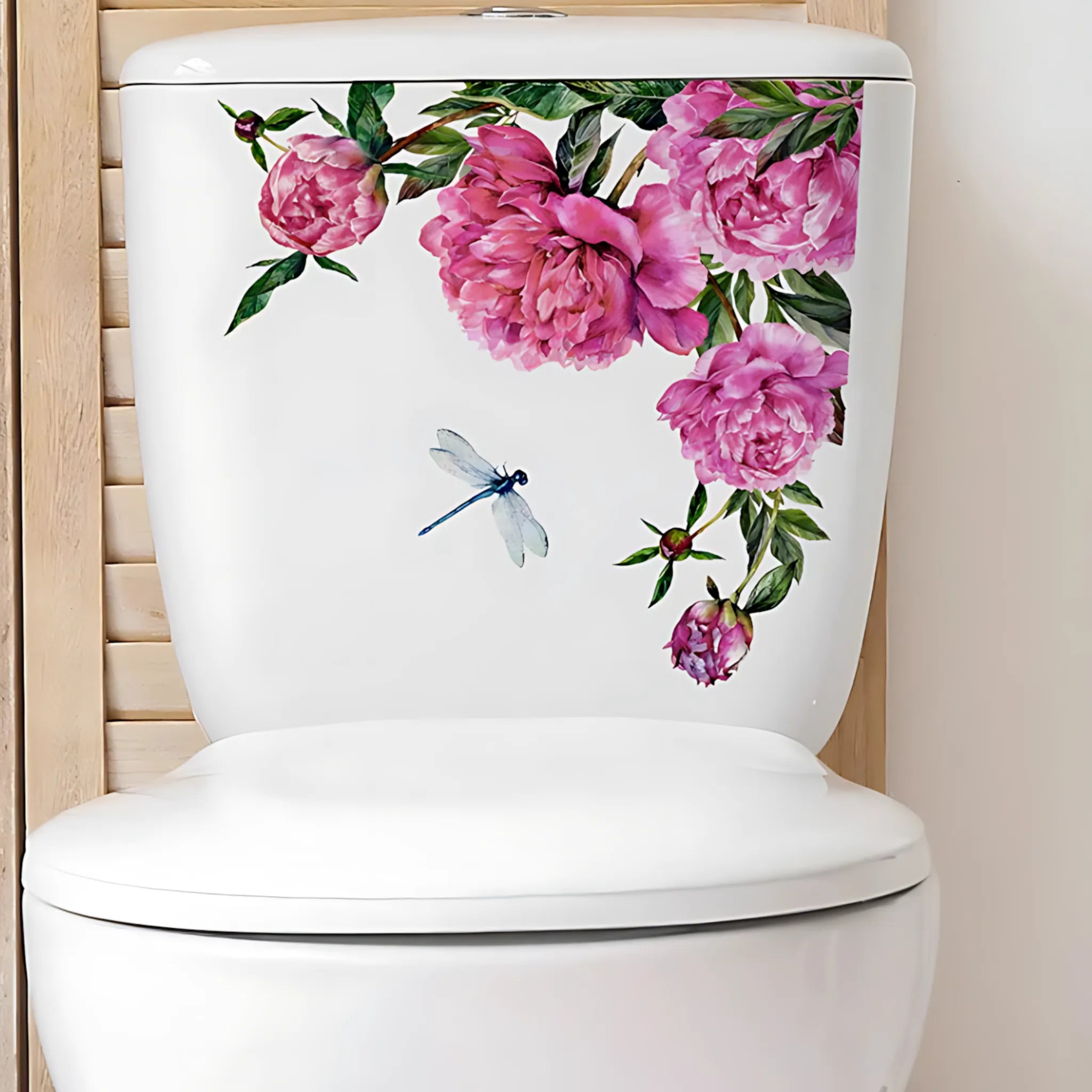 Leaf design toilet sticker