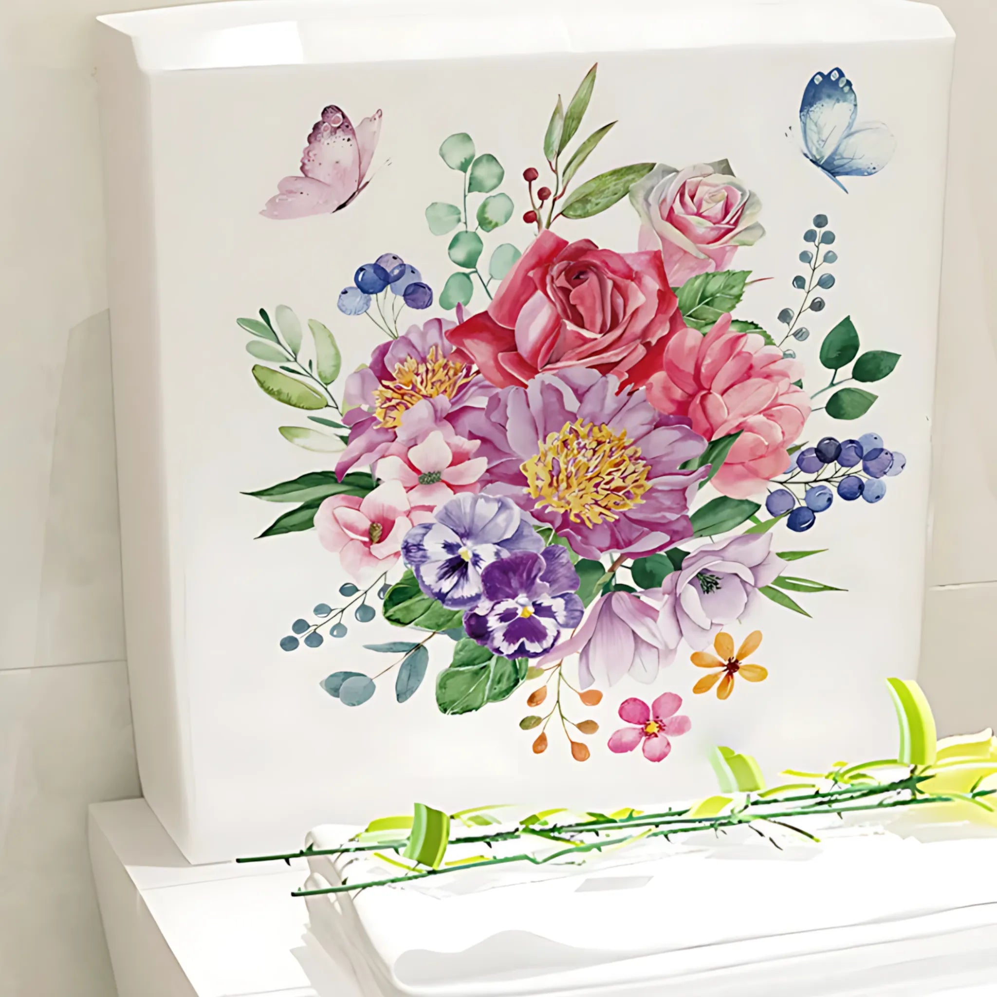 Vinyl bathroom sticker