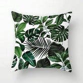 botanical theme cushion cover