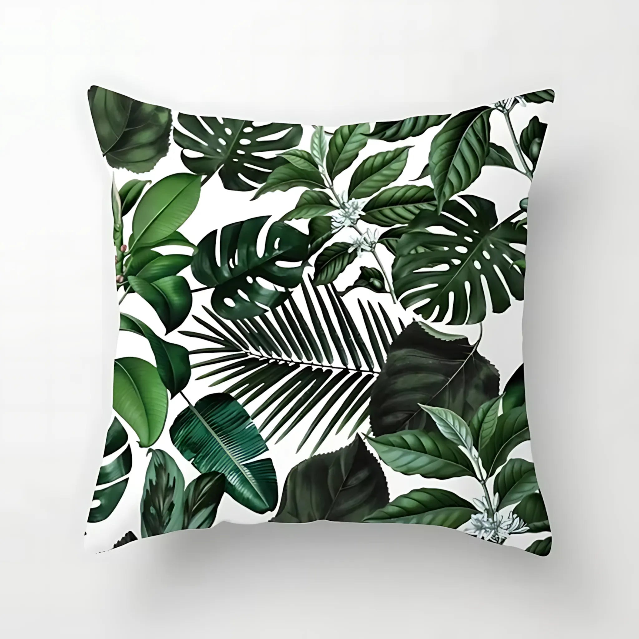 botanical theme cushion cover