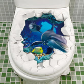 Reusable bathroom wall sticker