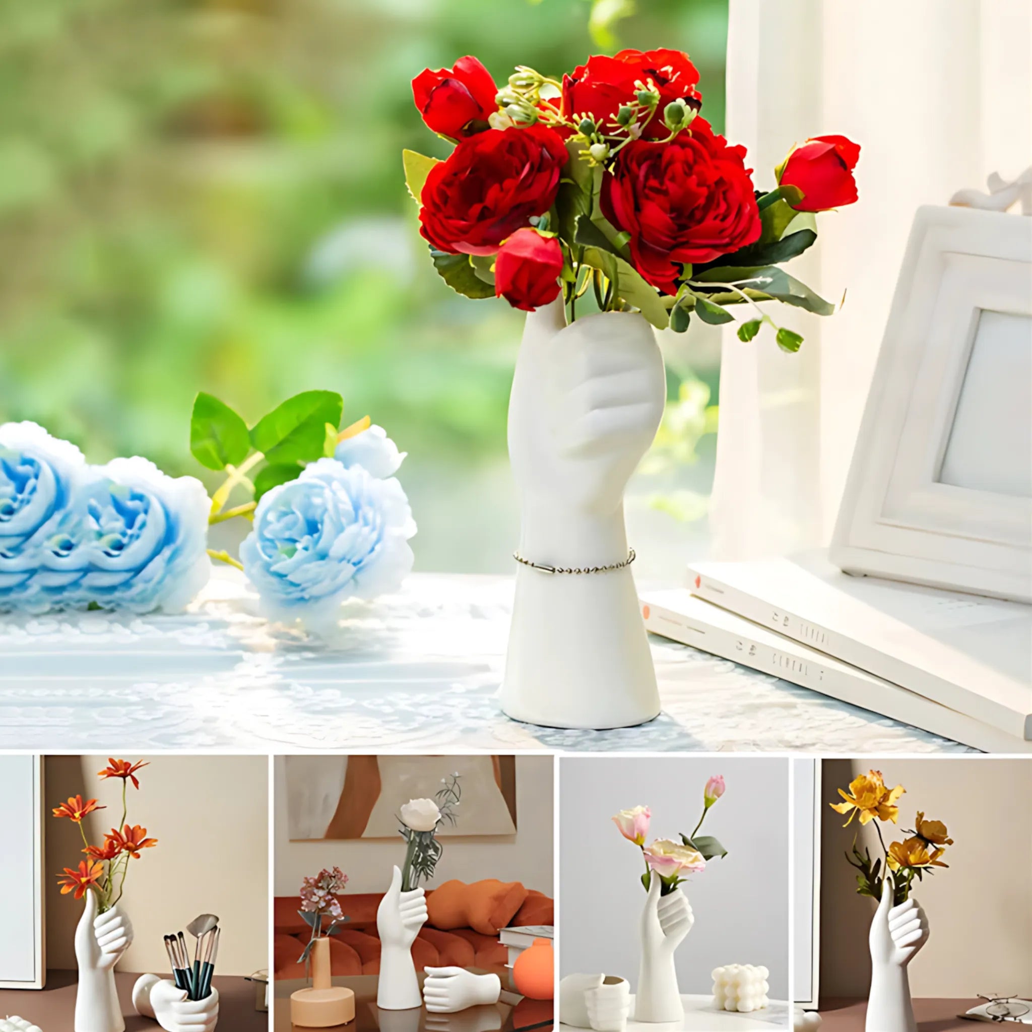 minimalist flower arrangement vase