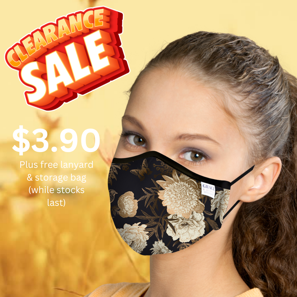 Fabric covered face mask top with filter