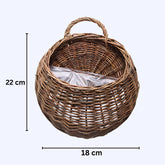 Outdoor wicker planter