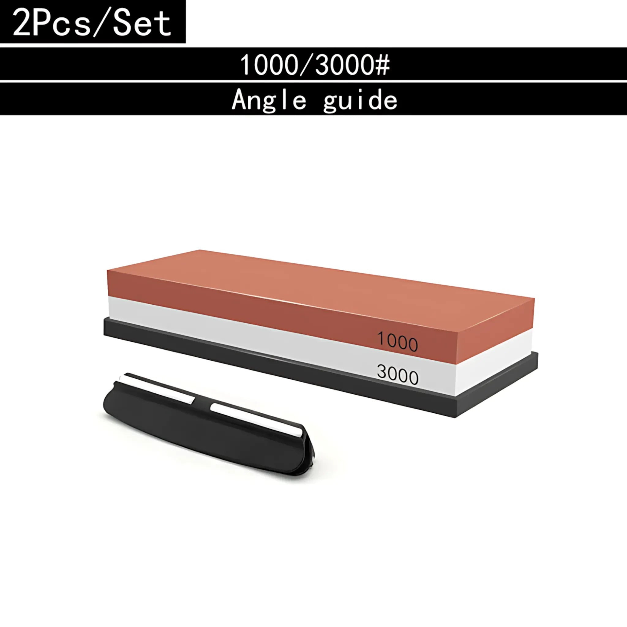 3-in-1 Knife Sharpening Stone - Dual Grit Whetstone Set 1000 3000 set / Whetstone Sharpening Stones