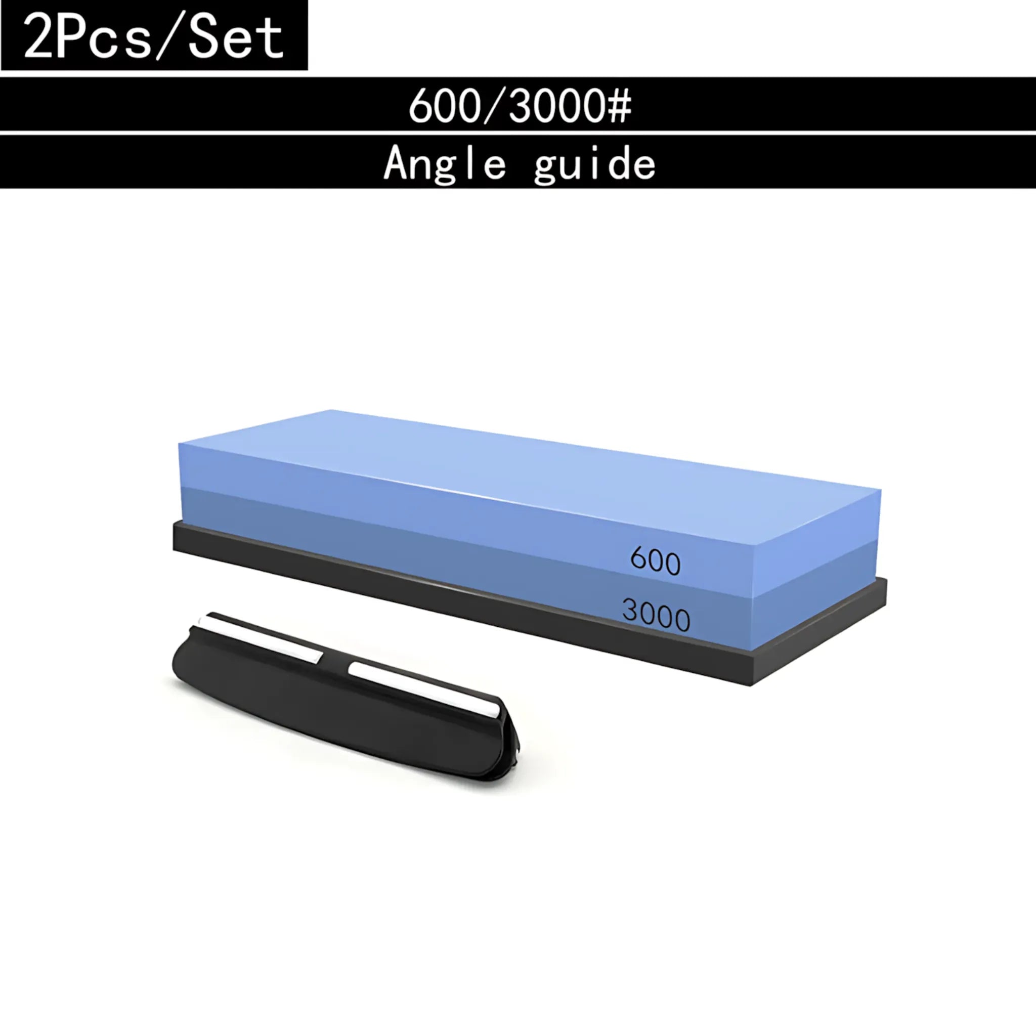 3-in-1 Knife Sharpening Stone - Dual Grit Whetstone Set 600 3000 set / Whetstone Sharpening Stones