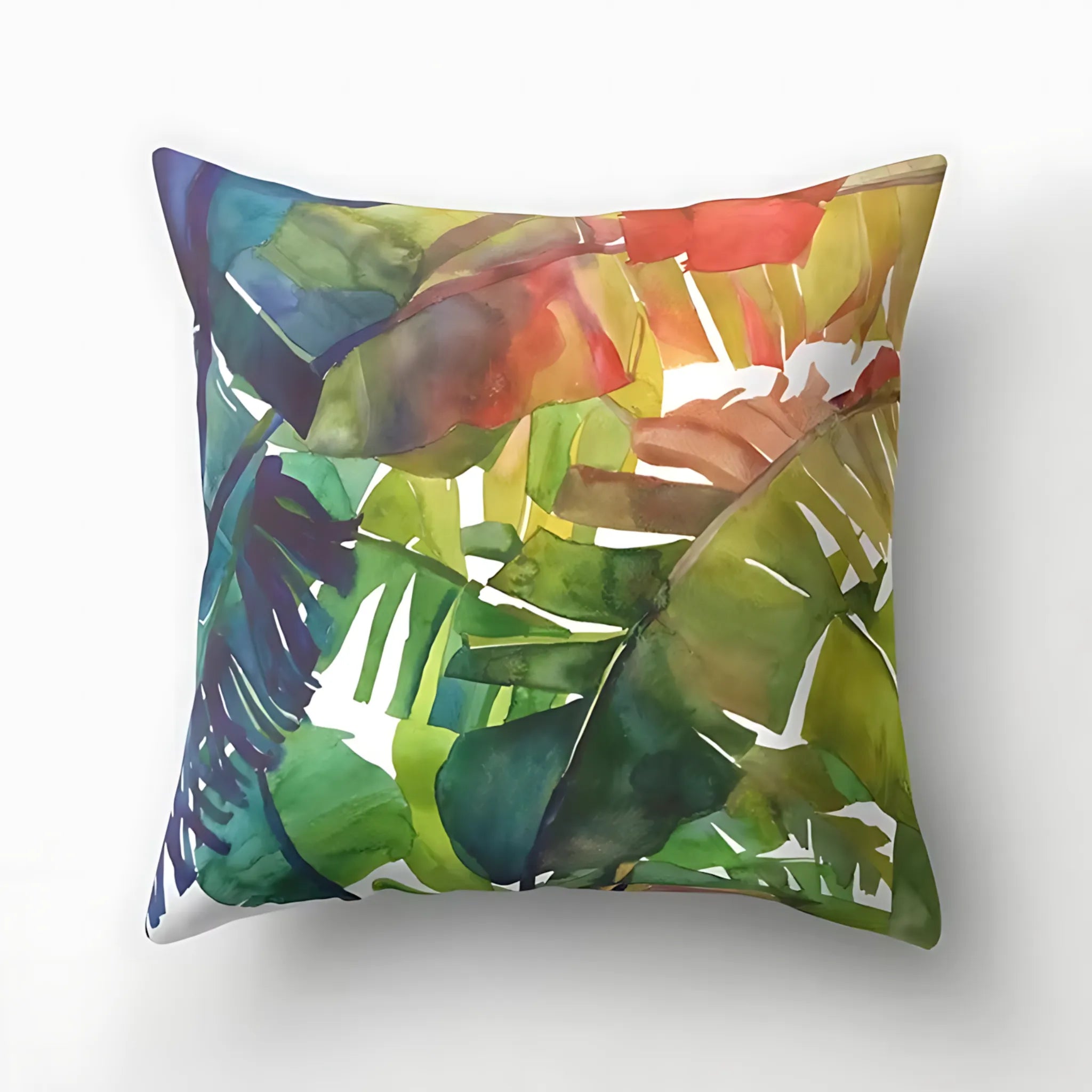 indoor cushion with leaf print