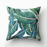 garden-themed cushion cover