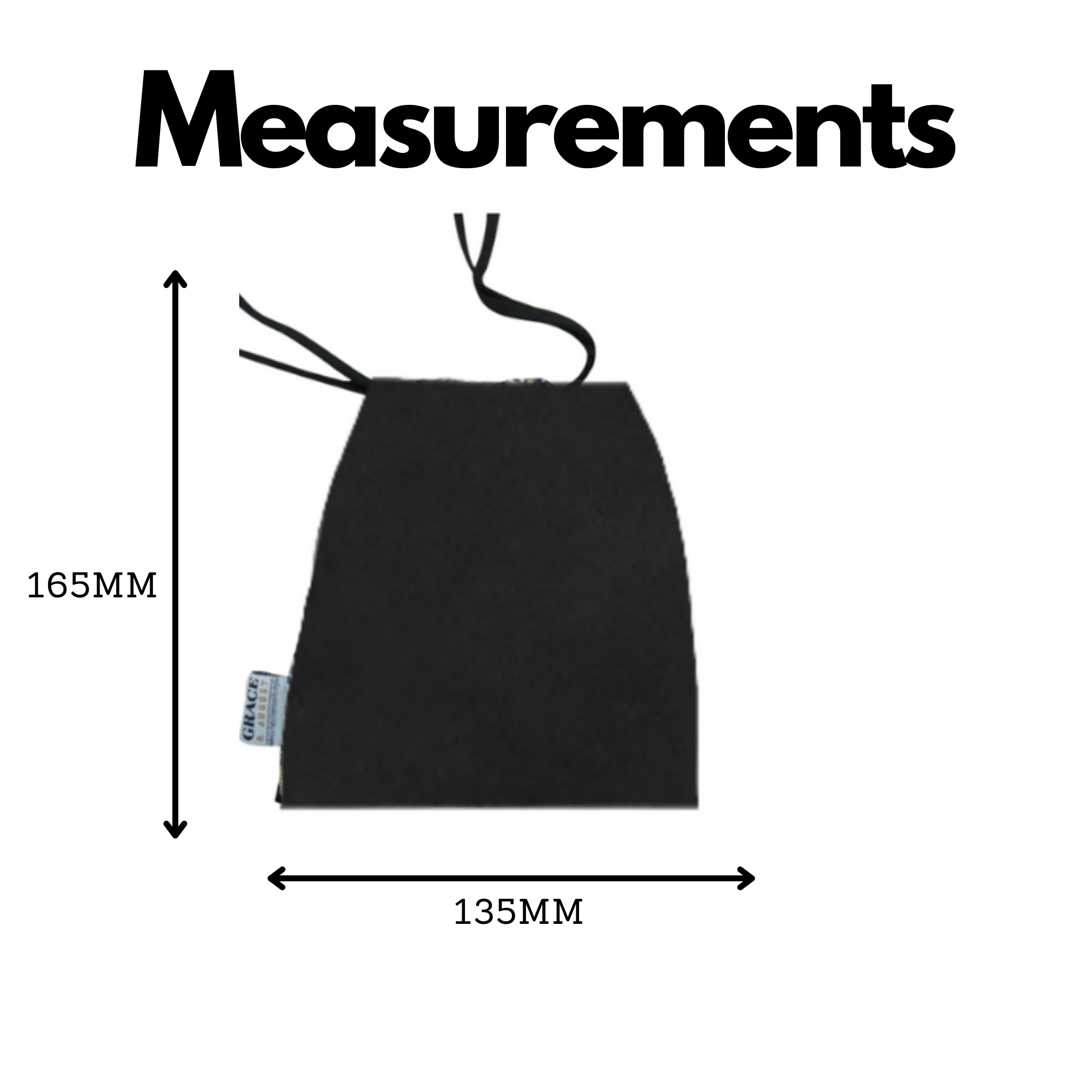 Storage Bag - Versatile Cotton Small Drawstring Bag - Perfect for Everyday Use - Black