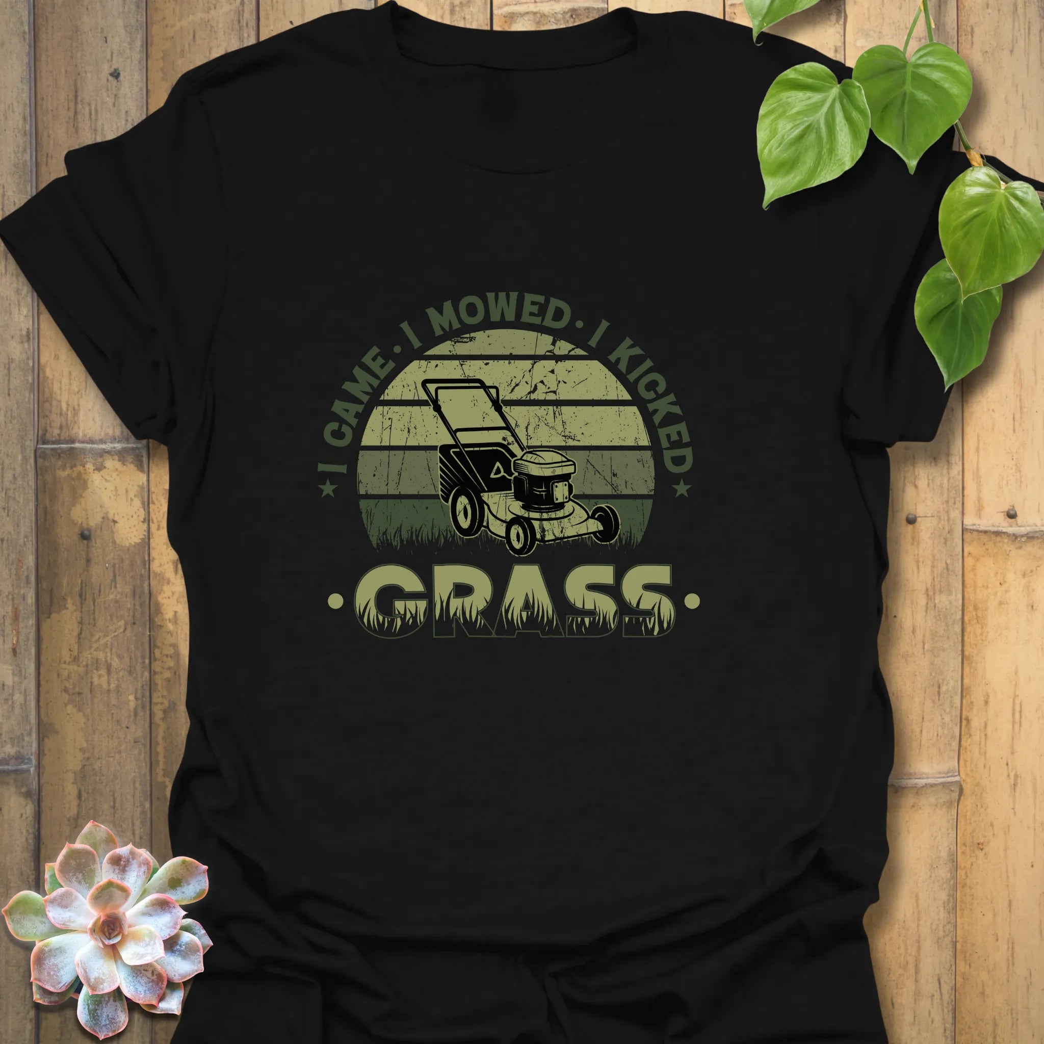 I came I mowed I kicked grass shirt