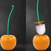 Red toilet brush set