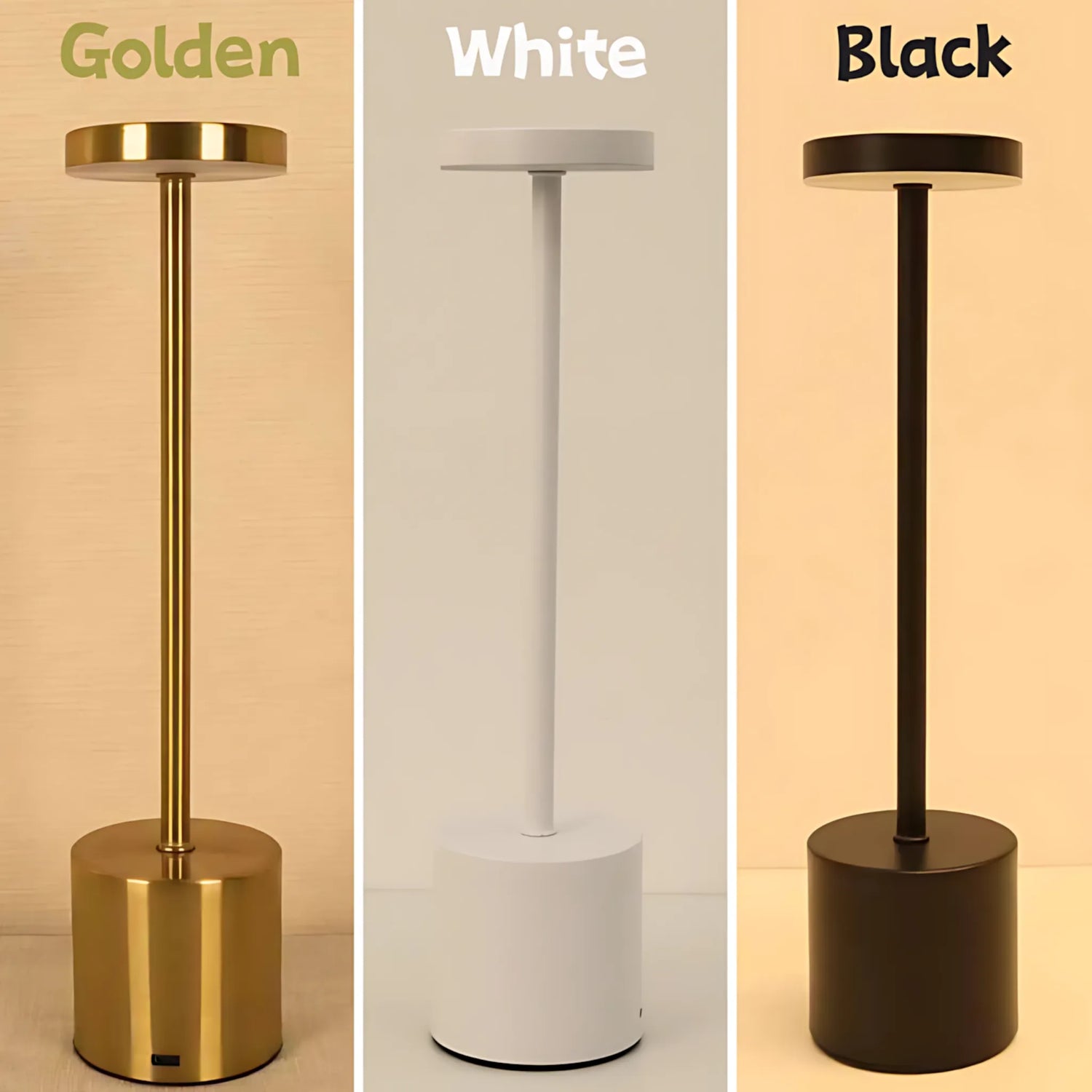 Metal bedside lamp