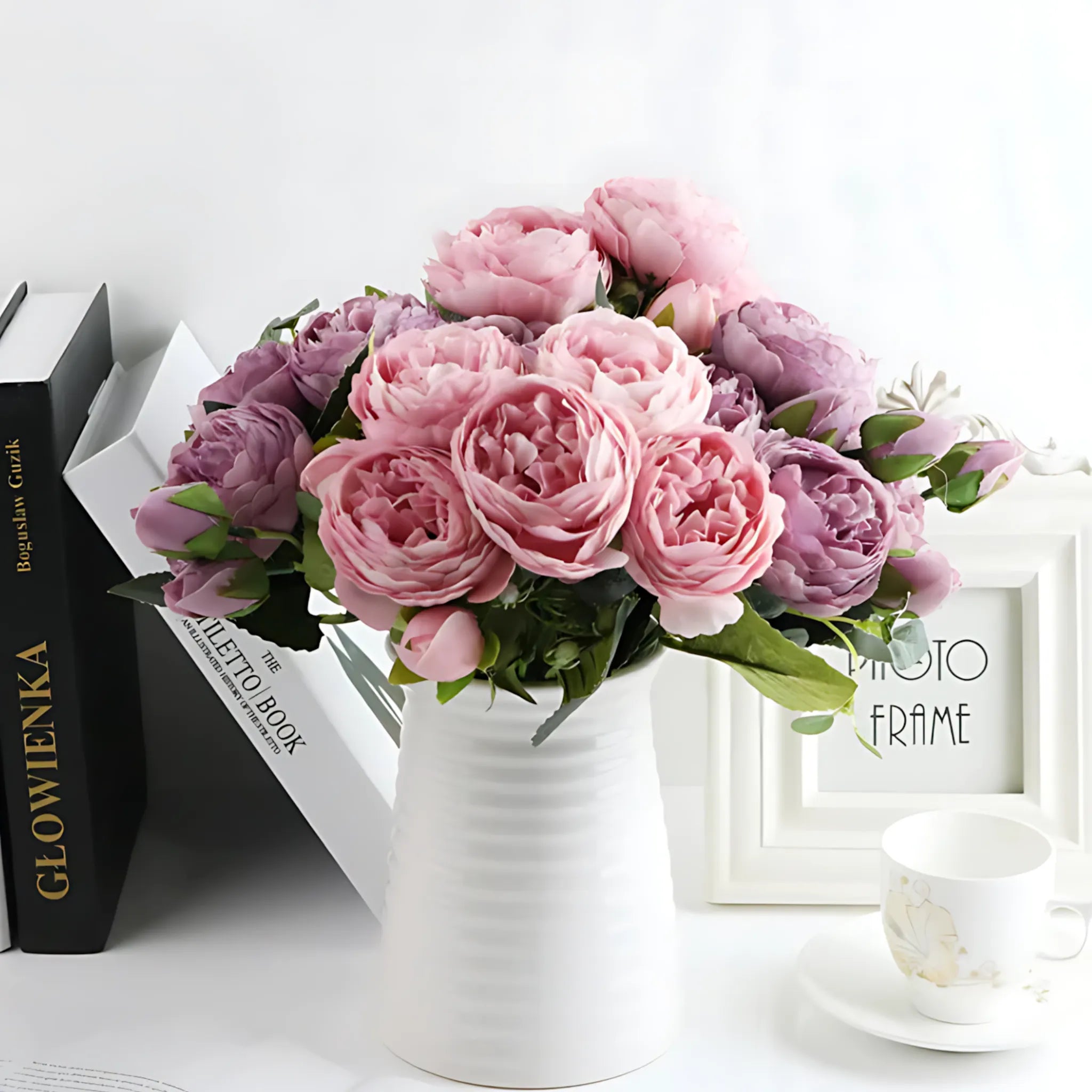 Silk Peony Flowers