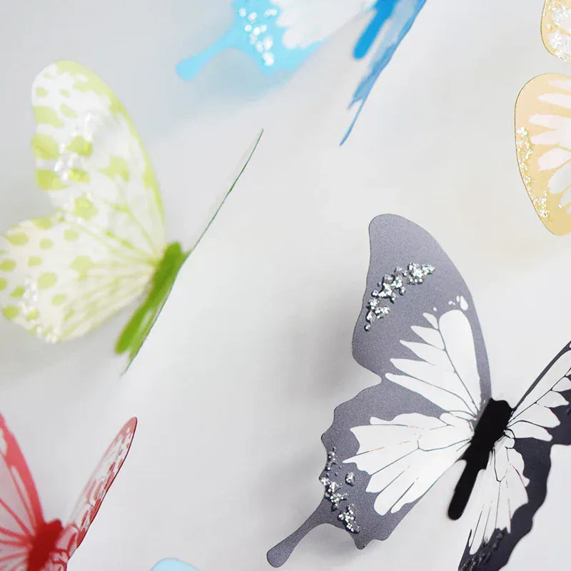 3D Butterfly Wall Stickers - 18 Pcs 3D Wall Stickers