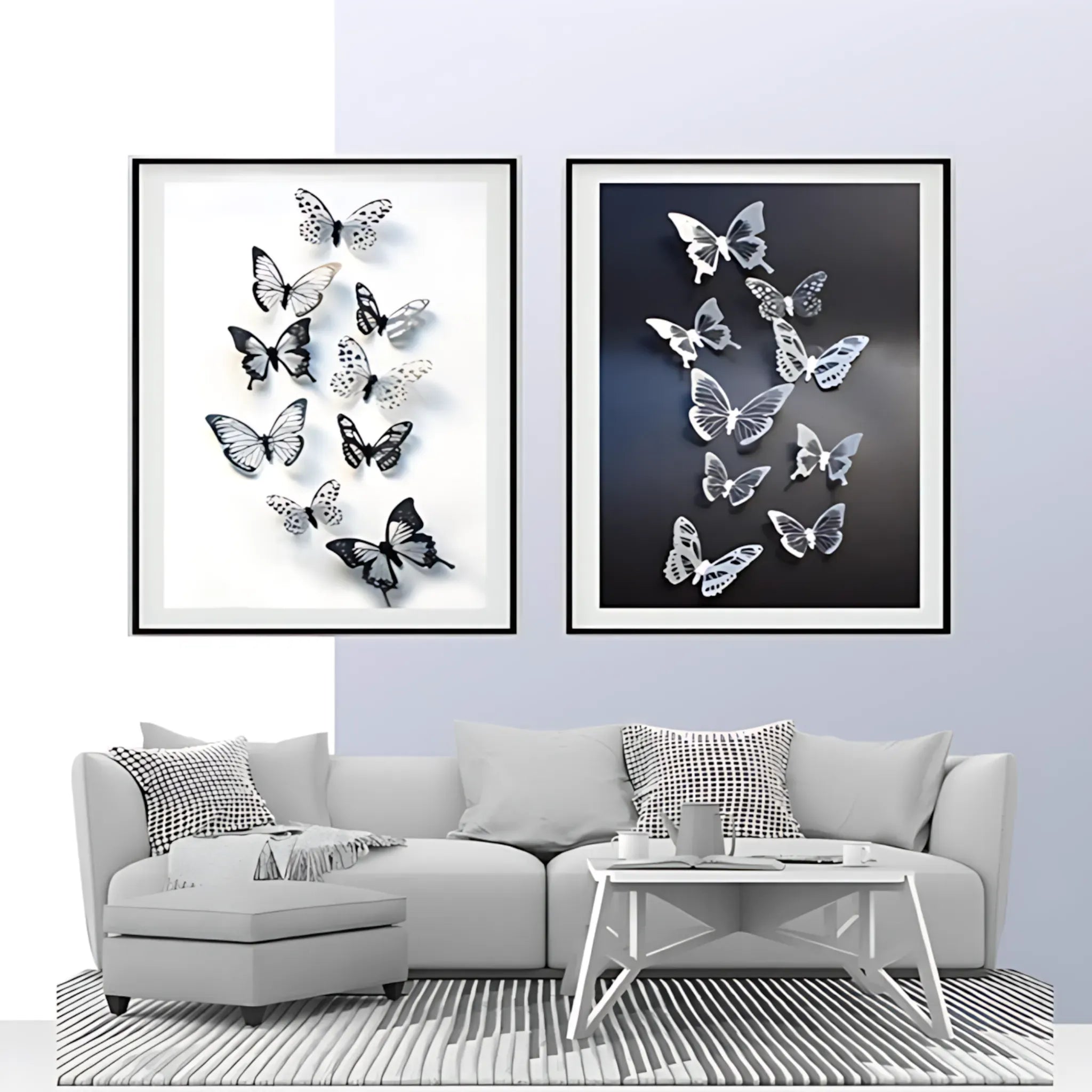 3D Butterfly Wall Stickers - 18 Pcs 3D Wall Stickers