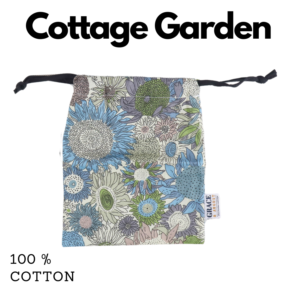 Drawstring Storage Bag - Cottage Garden