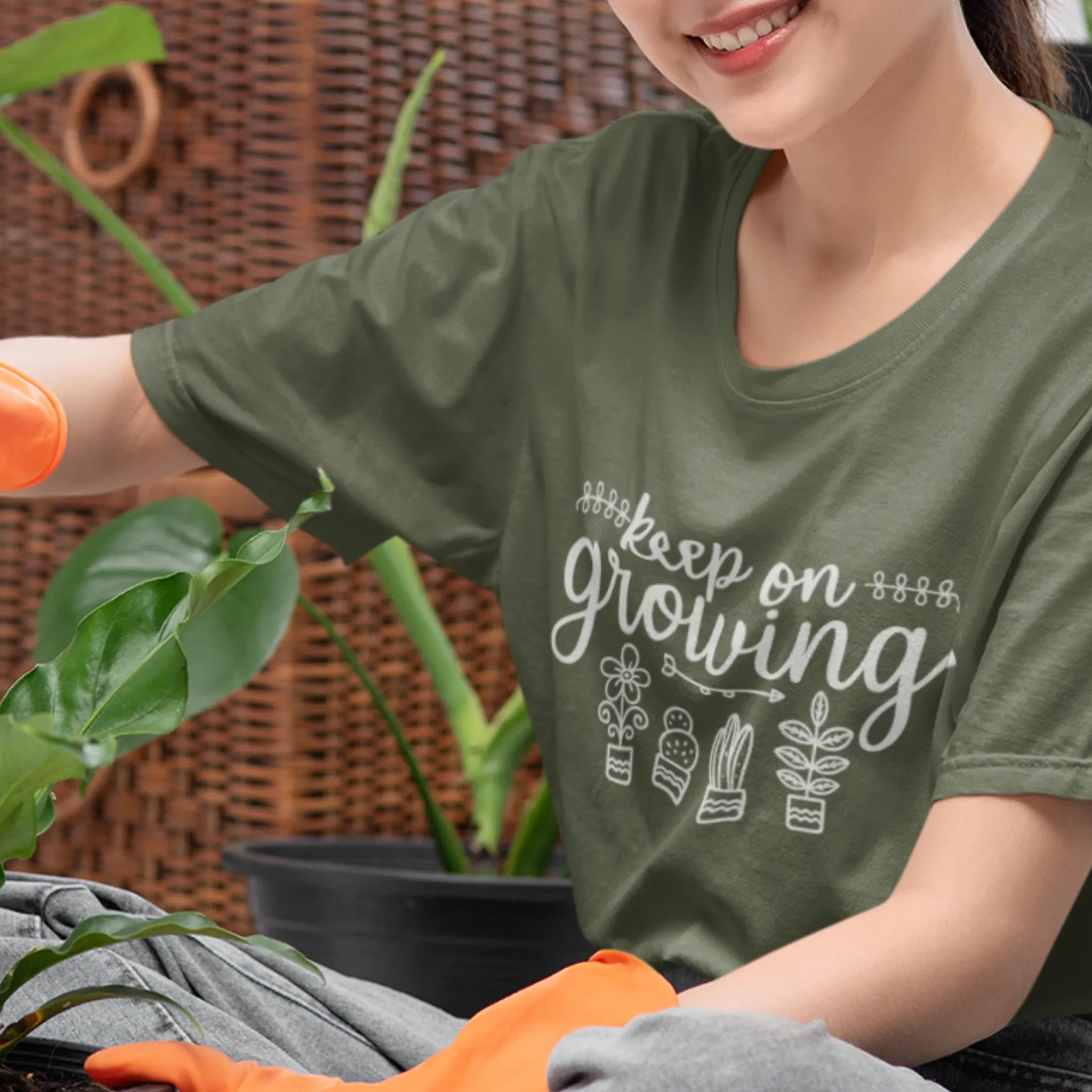 Military Green t-shirt with &