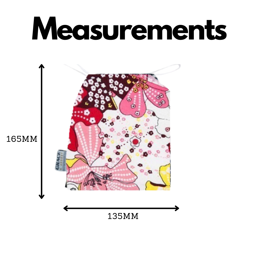Drawstring Storage Bag - Pink Exotic Flower