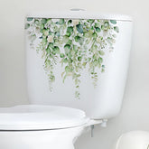 Plant-themed toilet decoration