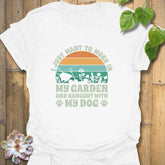 Gardening dog t-shirt