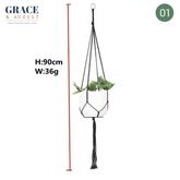 macrame black hanger