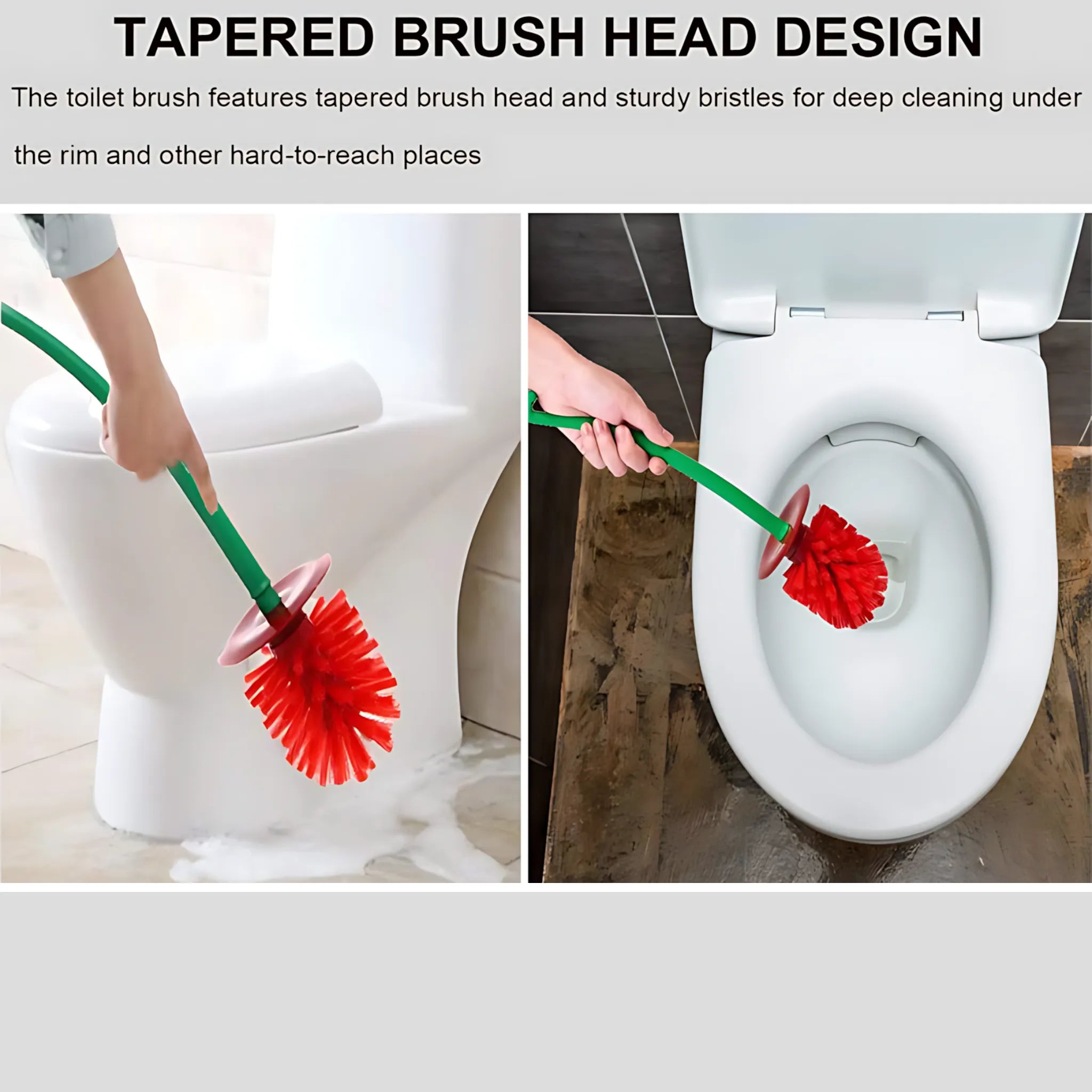 Toilet brush and holder set