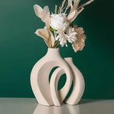 Hollow ceramic vase