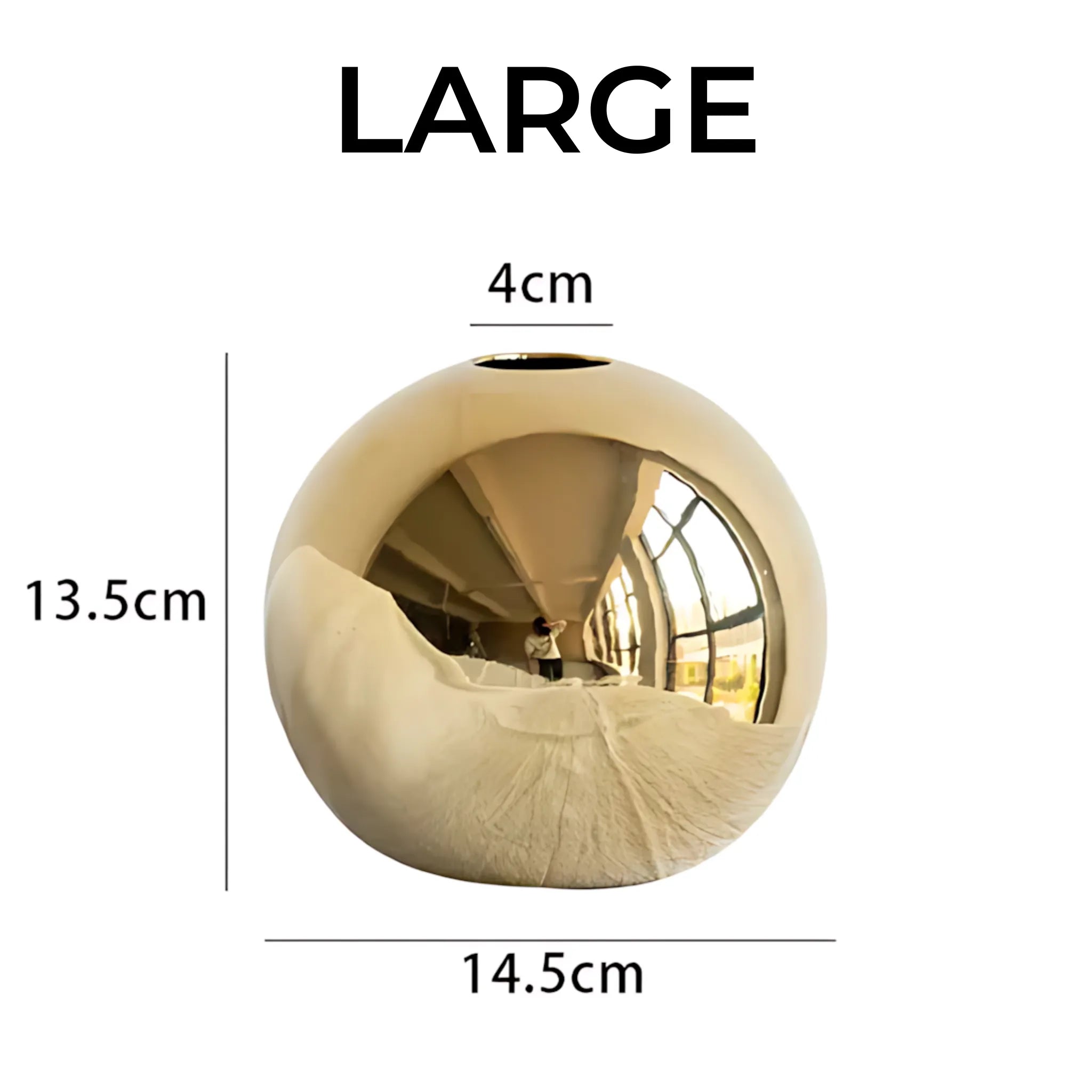 decorative gold vase for shelves