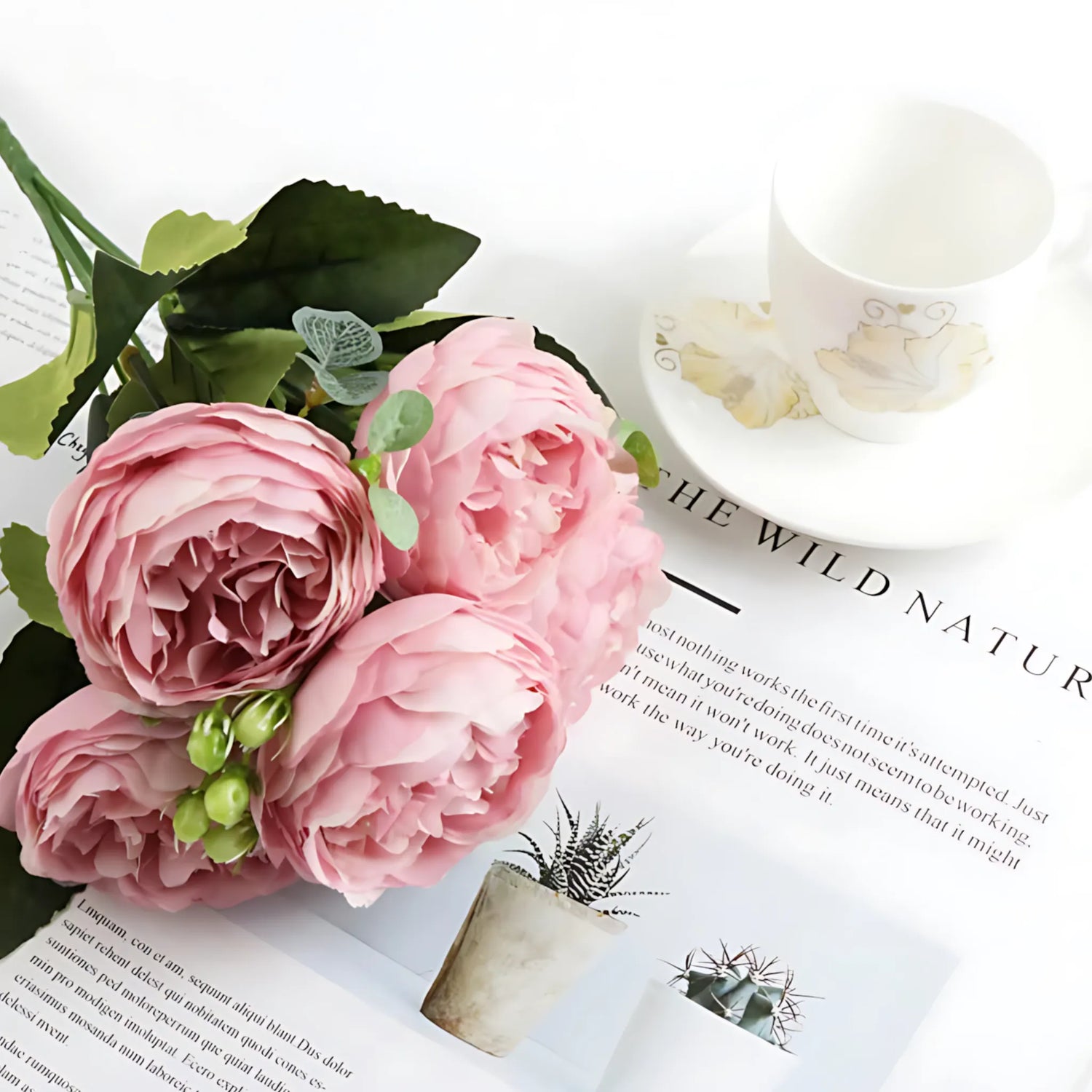Realistic Peony Flowers