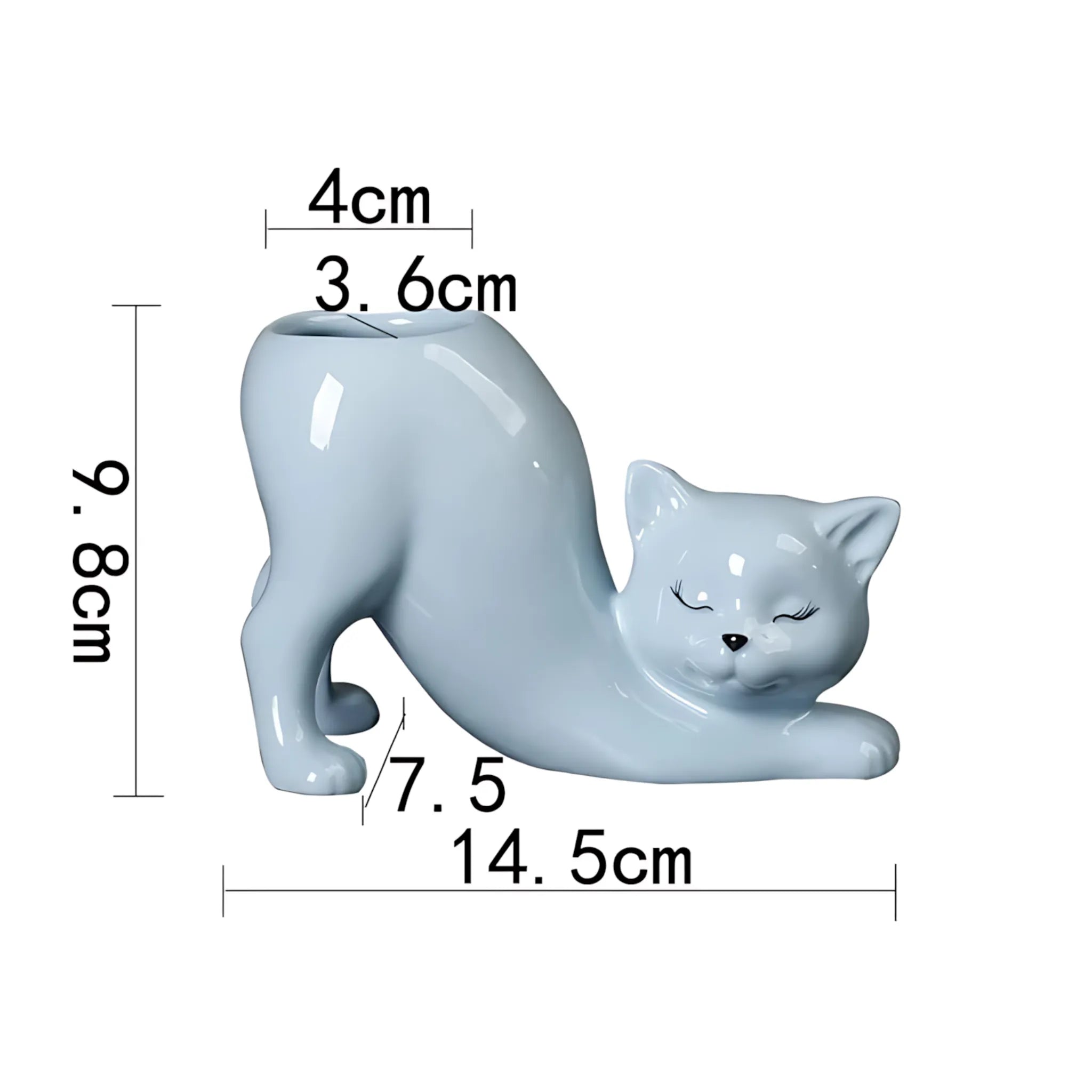 Small Cat Succulent Pot