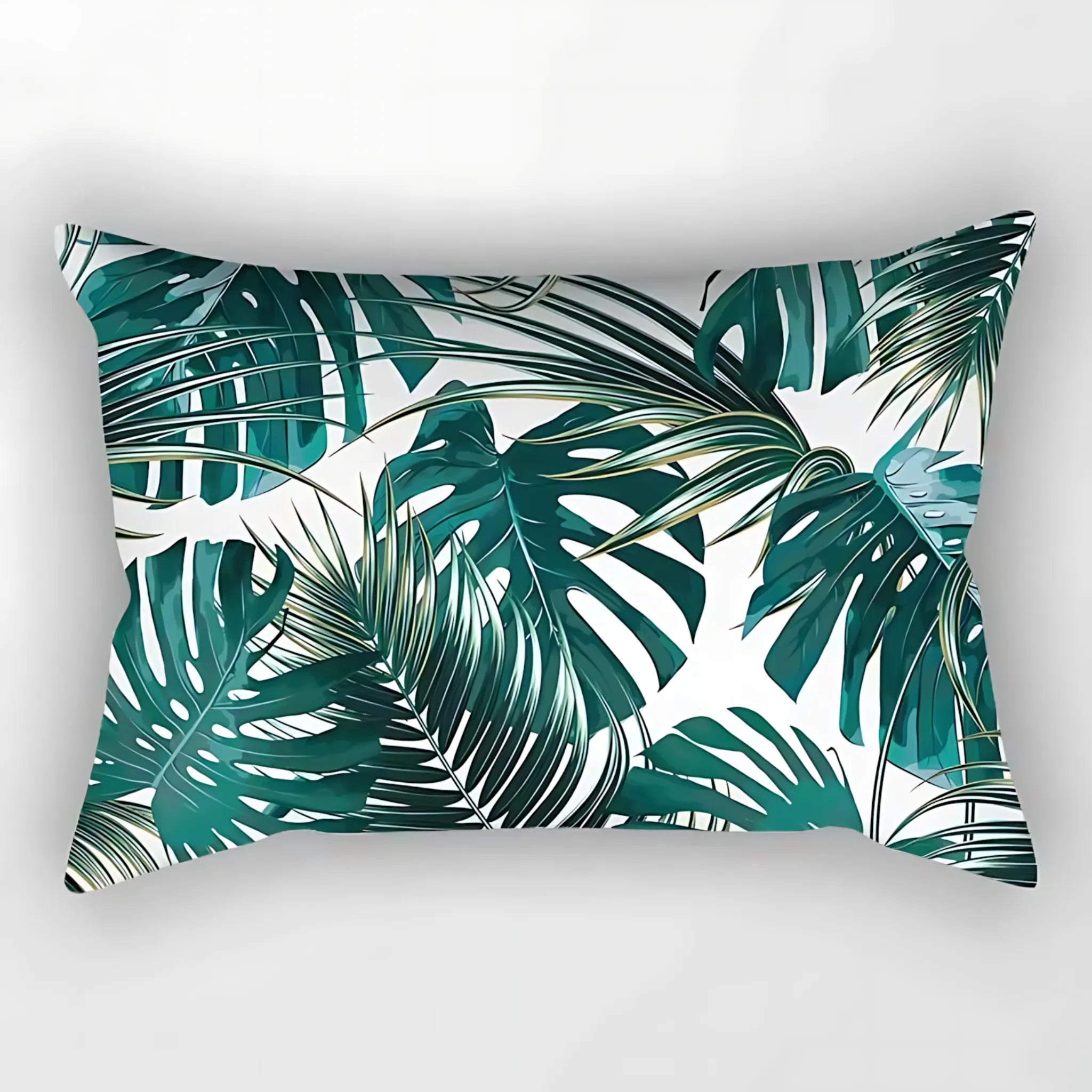 leaf and flower print pillowcase